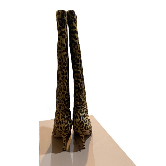 GIANVITO ROSSI Levy 85 leopard-print calf hair knee boots - Picture 5 of 11